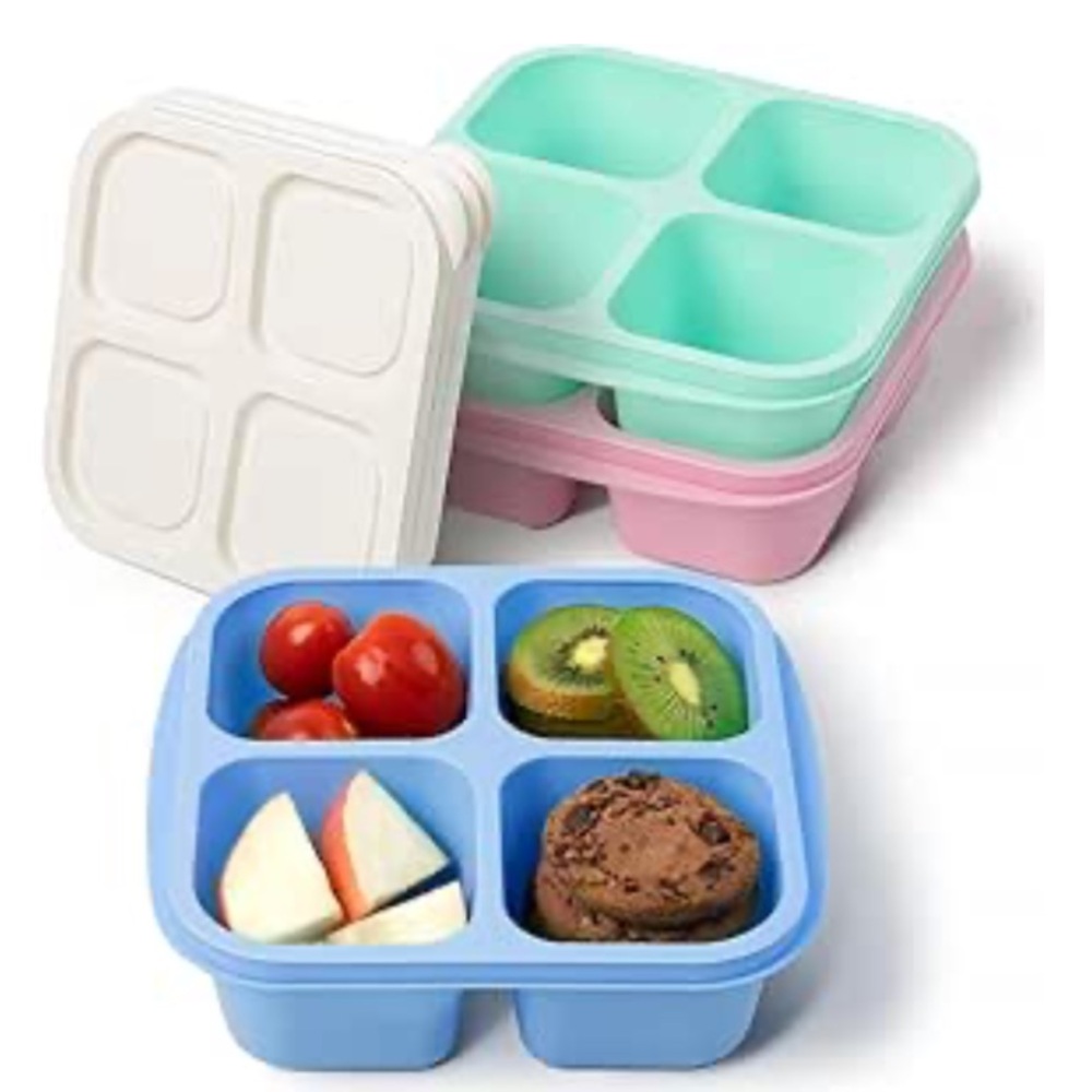 4-Compartment Bento Boxes-Set of 3